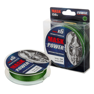 Леска плетёная Akkoi Mask Power X6-150 (dark-green) d0,10mm