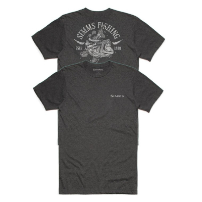 Футболка Simms Lightning Bass T-Shirt, XL, Charcoal Heather