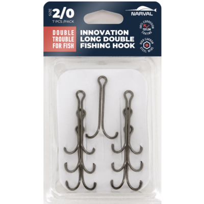 Двойные крючки Narval Fishing Long Double Trouble, Teflon Coating #2/0 (7 шт)