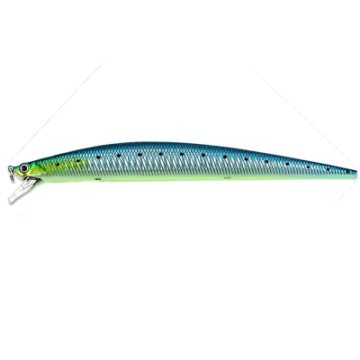 Воблер Herakles Rave 140F цвет Sardina Chartreuse