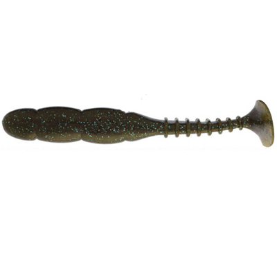 Виброхвост Reins Fat RockVibe Shad 6.5" цв. #005 Green Pumpkin Blue