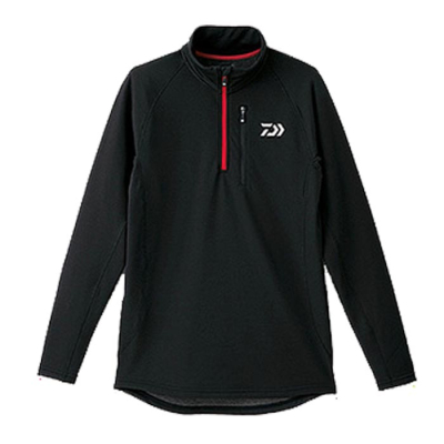 Куртка Daiwa Breathmagic Half Zip Jacket Black-Red 3XL DE-6603*