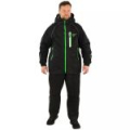 Костюм мужской демисезонный ХСН "Wild river" -10, hardguard, черный (зеленые молнии) (52-54/182)
