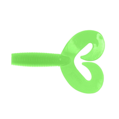 Силиконовая приманка Helios Credo Double Tail 3,54"/9 см Electric green 5шт. (HS-28-007)
