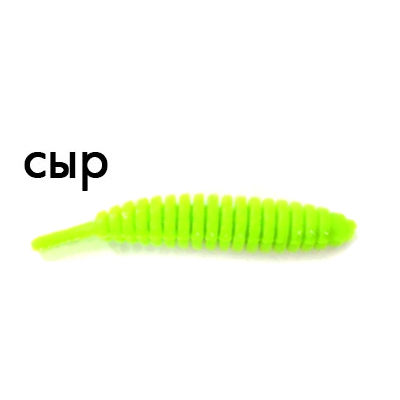 Мягкая приманка Trout Zone Ribber Pupa 1,8" Сыр гриншартрез