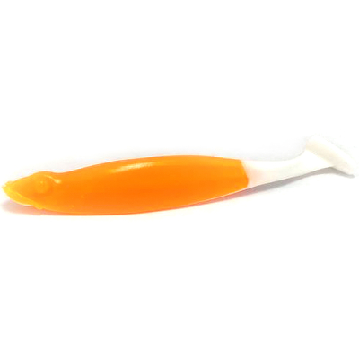 Силиконовая приманка Boroda Baits Anchous 75мм цвет ОРАНЖЕВЫЙ/БЕЛЫЙ (Orange/White)