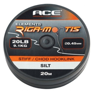 Поводковый материал ACE Riga Mortis Hooklink 25lb x 20м цв. чер.