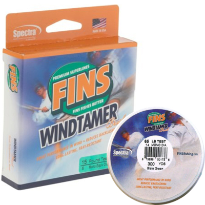 Шнур плетеный Fins WindTamer 135m green 20lb - 0.23mm