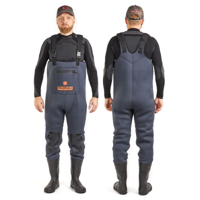 Полукомбинезон забродный Norfin Shadow Neoprene Bootfoot р.45-XL с сапогами резина