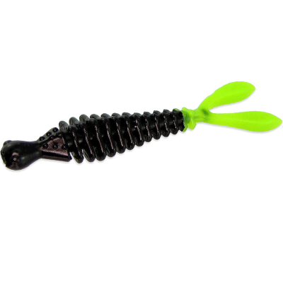 Силиконовая приманка Milmax Ходосявка 2" цв. 012 черный с зеленым (uv)