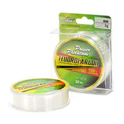 Леска Power Phantom Fluorocarbon 30м прозрачный 1,0  0,16мм, 2,1 кг