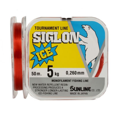 Леска Sunline Siglon Ice Fishing 50m. Красный #3.5/0.310