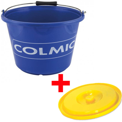Пластиковое ведро для прикормки Colmic BLU:12 Lt+ пластиковая крышка