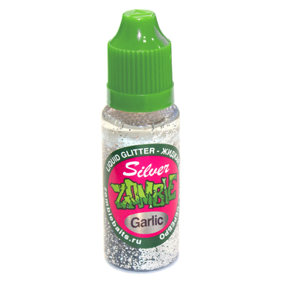 Аттрактант "Жидкая блёстка" (Aroma "Liquid glitter"), серебро (silver), чеснок (garlic)- LGSILVER20G