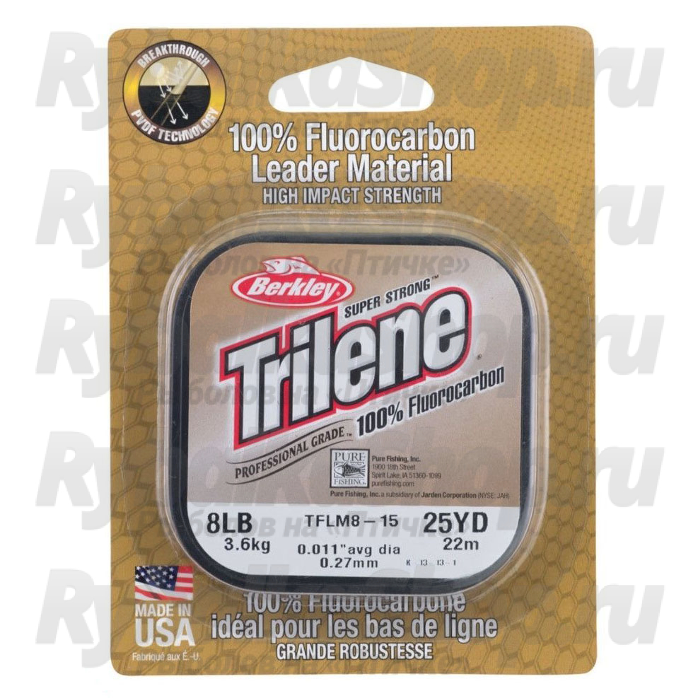 Леска Berkley Trilene 100% FluoroCarbon Clear 25m