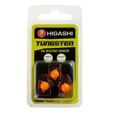 Грузила Higashi Jig Tungsten Sinker R Fluo Orange 8гр (set-2pcs)