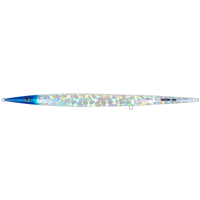 Блесна для джиггинга Hots Kalchi Super Long Jig 280g цвет CH.CRASH SILVER/BLUE HEAD