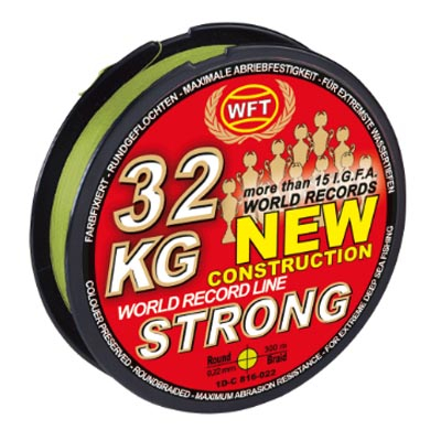 Плетеный шнур WFT Strong Chartreuse 150m 10KG (1D-C 815-008)