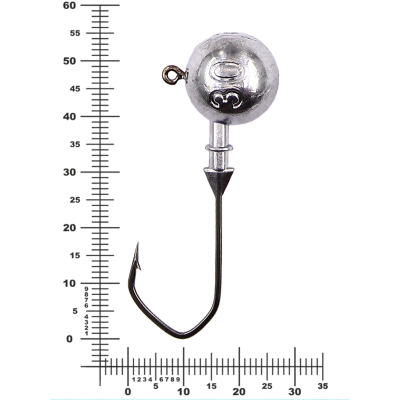 Мормыш Джиг не крашеный Шар 30 гр, кр-к VD-078 GNB-078-3/0-30(25)