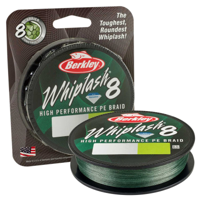 Леска плетеная Berkley Whiplash 8 Green 300m 0.25mm (1446665)