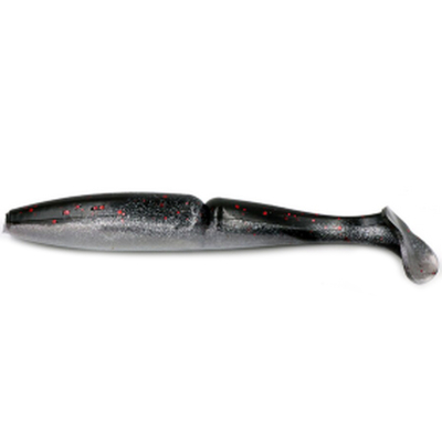 Силиконовая приманка Yaman Mamura 4" цвет #34 - Black Red Flake/Pearl (уп. 5 шт.)