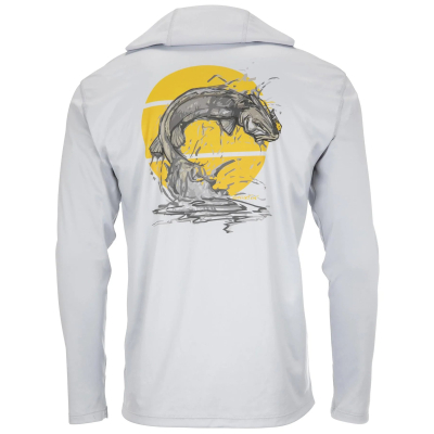 Термофутболка Simms Tech Hoody - Artist Series, Musky Rise/Sterling, L