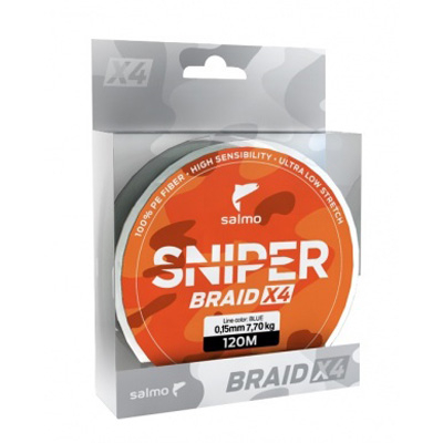 Леска плетеная Salmo Sniper Braid Army Green 120m 0.26mm