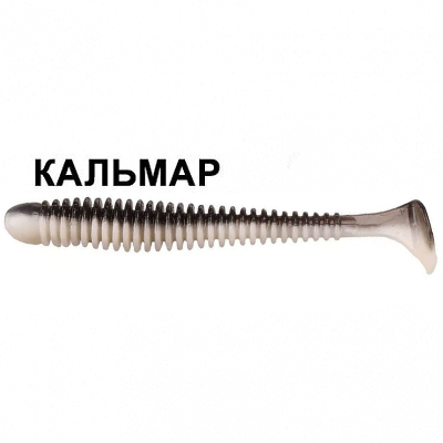 Силиконовая приманка Crazy Fish Vibro Worm 3.4" 13-85-28d-6-F кальмар цв. yin yang (инь янь)