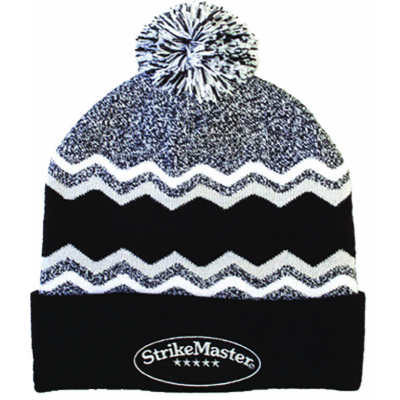 Шапка с помпоном StrikeMaster Black Grey White (SMBEANIE1)