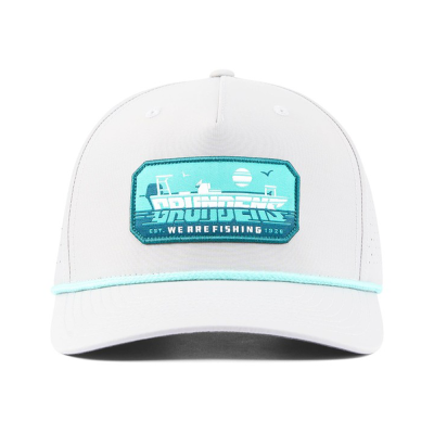 Бейсболка Grundens Skiffscript Vented Hat, Silver, One Size