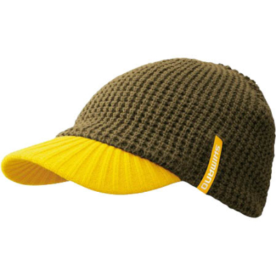 Шапка Shimano Knit Cap (with brim) CA-085M цв. Коричневый-хаки