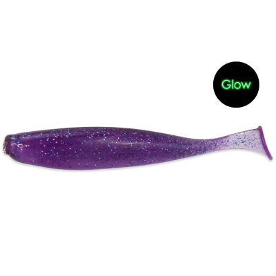Силиконовая приманка Milmax Верховка 4" 003 plum(слива)(glow) светонакопительная