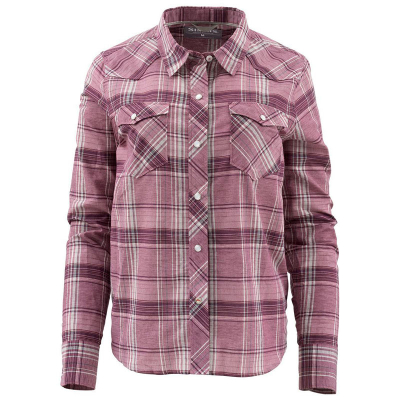 Рубашка Simms Women's Ruby River Shirt, Garnet Plaid, S