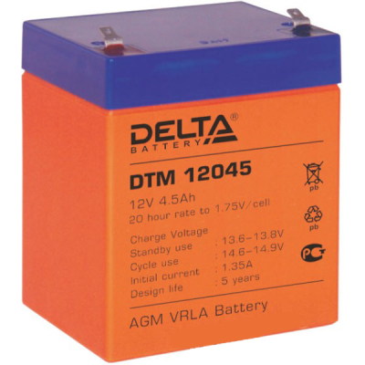 Аккумулятор Delta DTM 12045 12В 4,5Ач