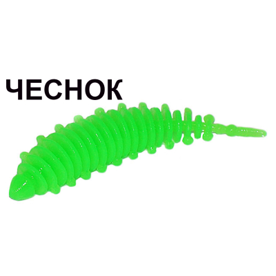 Мягкая приманка Boroda Baits Ayra Junior цв. Зел. яблоко, аттр. Чеснок, 12 шт./уп.