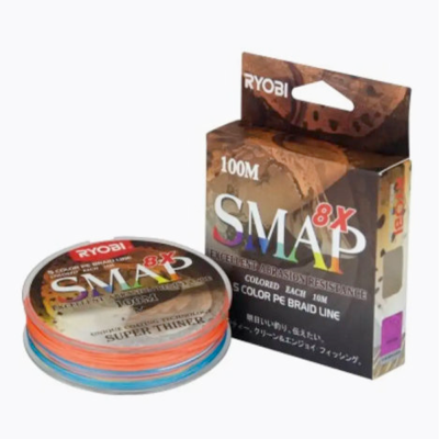 Шнур Ryobi Smap PE8X Multicolor 100m 1.0# 0,165мм