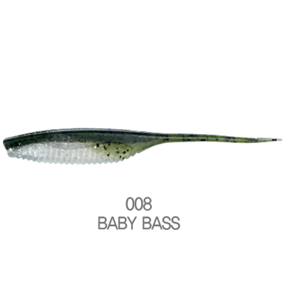 Приманка силиконовая Greedy Shad 4" 9,6 см 08 Baby Bass (уп.7 штук)