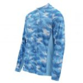 Термофутболка Simms Solarflex LS Crewneck - Print, Hex Camo Sky Blue, M