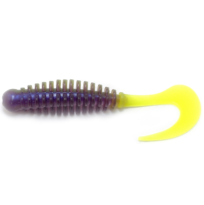 Силиконовая приманка Boroda Baits Phantom 70 mm ФИОЛЕТОВЫЙ ПЕРЛАМУТР/ЛИМОН (Violet pearl/Lemon)