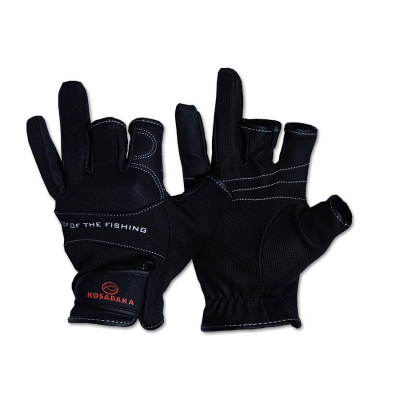 Перчатки неопр. Fishing gloves-21 обрез. 3 пал., черн., р-р XL (Kosadaka) SGS21-XL