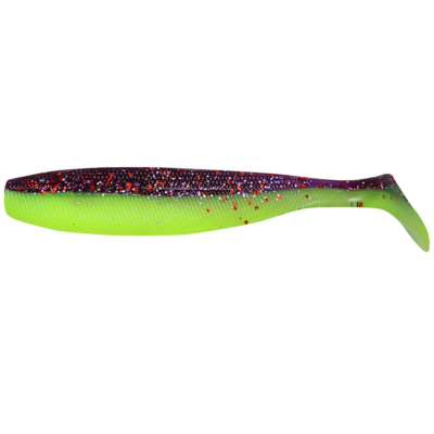 Силиконовая приманка Yaman Pro Sharky Shad 3,75" цвет #26 - Violet Chartreuse (уп 5 шт.)