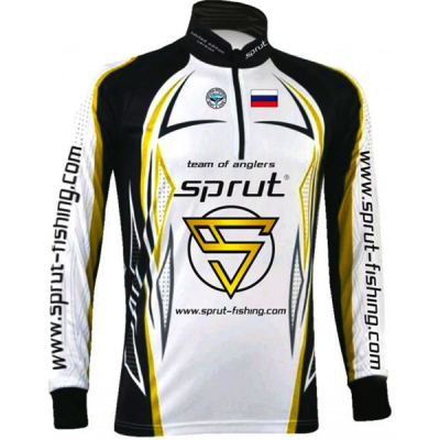 Футболка Sprut Team of Anglers (Limited Edition) White/Black/Gold р.L