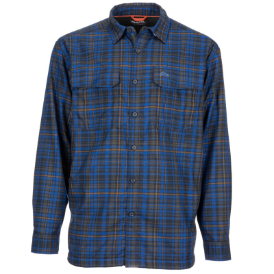 Рубашка Simms Coldweather LS Shirt, Rich Blue Admiral Plaid, M