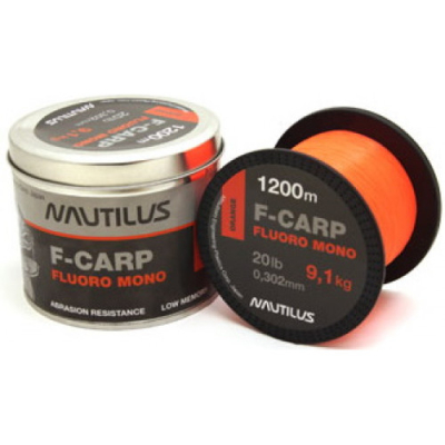 Леска Nautilus F-Carp Fluoro Mono d-0.302мм 1200м Orange