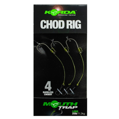 Поводок готовый Korda Chod Rig Short Barbless 2,5см №4 3шт безбородый KCR024