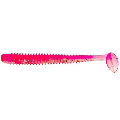 Силиконовая приманка Helios Liny Catcher 2,35"/6 см Silver Sparkles & Pink 12шт. (HS-5-035)