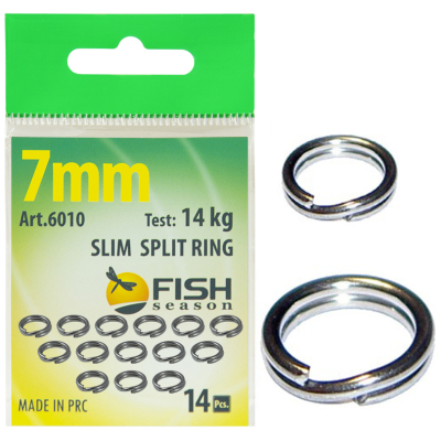 Кольцо заводное Fish Season Slim Split Ring, ф 4 мм ( 2,4 кг), (упак. 20 шт)