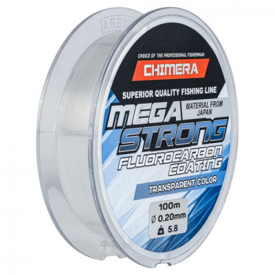 Леска Chimera Megastrong Fluorocarbon Coating Transparent Color 100m #0.32