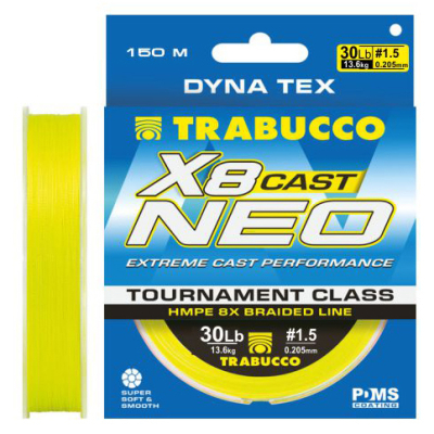 Плетеный шнур Trabucco Neo Cast X8, Light Yellow 150m - #1.5/30lb