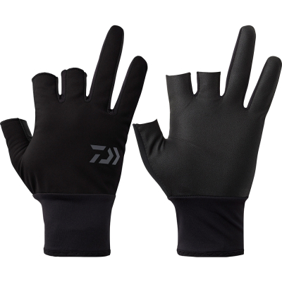 Перчатки Daiwa DG-8025W Windproof Beltless Gloves 3 Cuts [Black] M